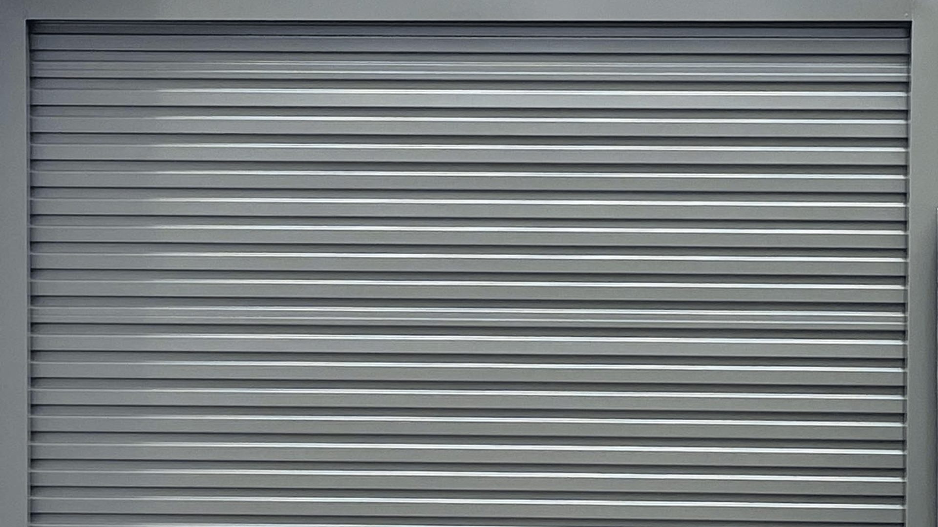 Silver roller door